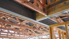 Close up of timber frames and truss manufactured by VIP Frames & Trusses